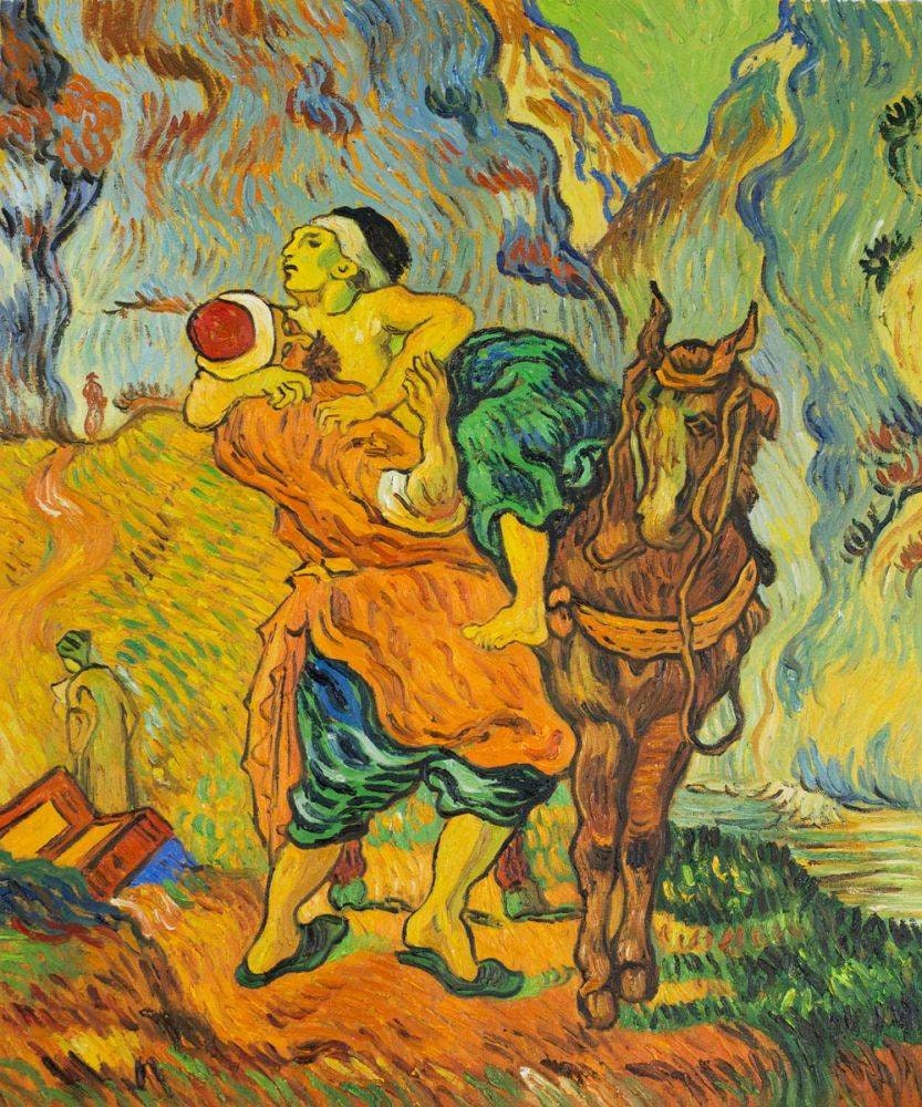 De barmhartige Samaritaan naar van gogh schilderij olieverf op - Etsy  Nederland