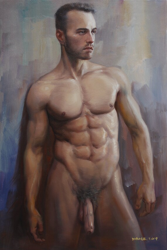 Johanne Corno Mixed Media Male Nude Sold