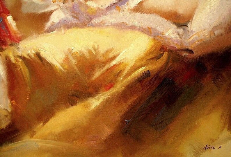 Portrait Sleeping Woman Painting Oil Painting on Canvas Signed Etsy