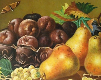 静物画 果物の絵画 キャンバスに油絵 / キャンバスに絵画 果物 - Etsy 日本