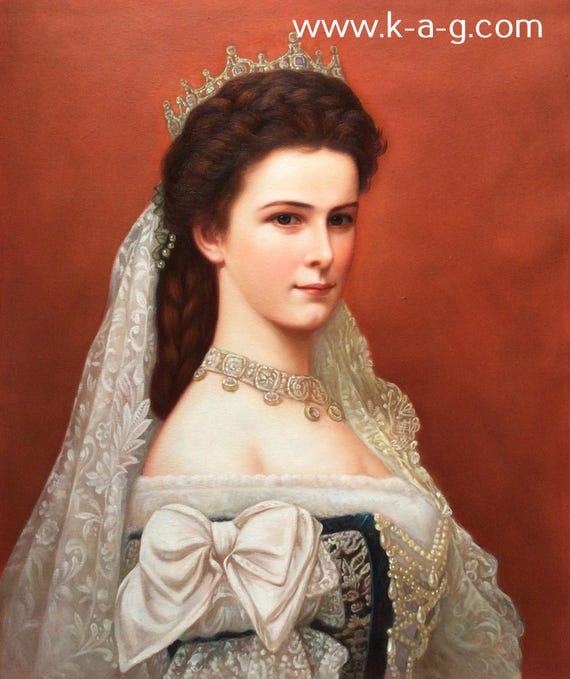 ゲオルグ・ラーブ作「ハンガリー王妃シシィを演じるエリザベート皇后