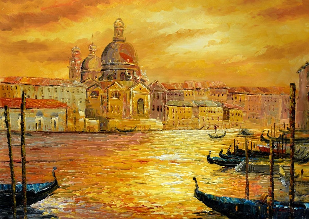 Seascape Venice Painting Original Painting Oil on Canvas / Etsy