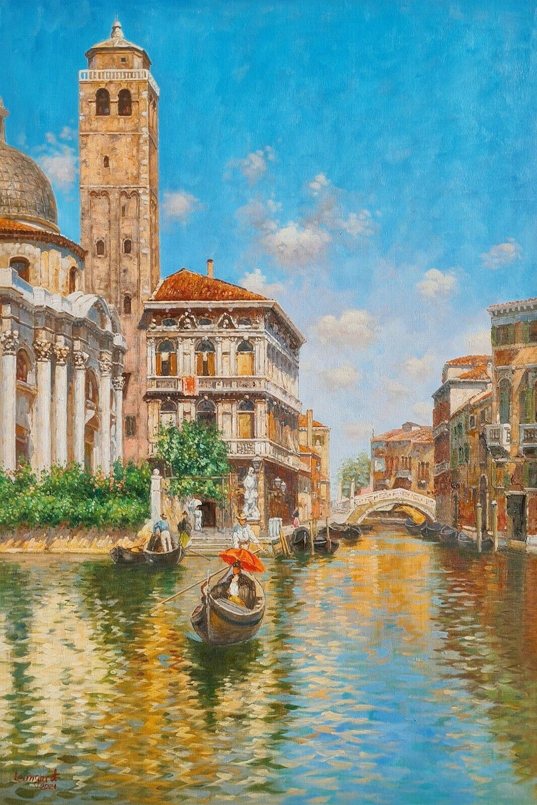 風景 ヴェネツィアの絵画 キャンバスに油絵 / ヴェネツィアの