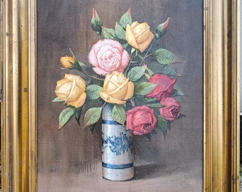 キャンバス油絵　専用 　3つの花びんと2つの窓　印象派静物画 キャンバス油絵 専用 3つの花びんと2つの窓 印象派静物画