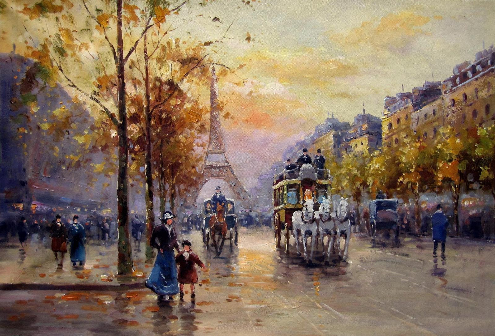 Paris Street Scene Painting Oil Painting On Canvas Signed Etsy Paris Street Scene Painting Oil Painting On Canvas Signed Etsy