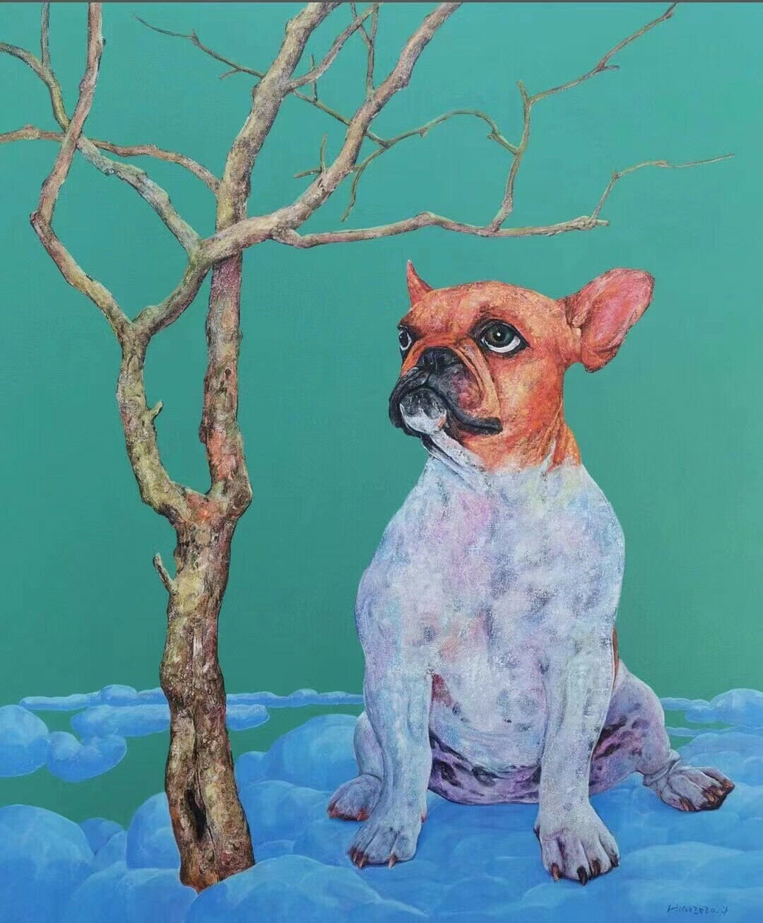 Animal Dog Oil Painting on Canvas Etsy