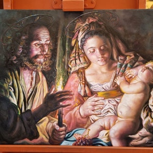Cadre sur toile Apparition de Fatima 70x50 cm