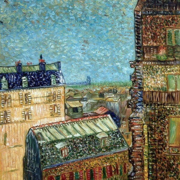 paysage rue Lepic d'apres Van Gogh peinture huile sur toile / View of Paris the Rue Lepic, 1887 after Van Gogh oil painting on canvas