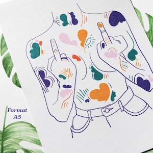 Impression feministe femme sans tete A6/A5/A4