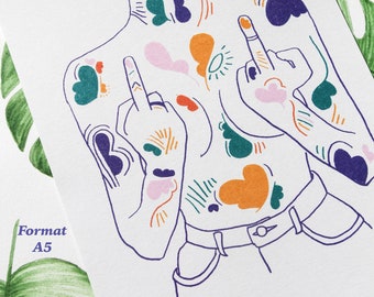 Feminist poster of a headless rebel woman – print of a hand-drawn illustration – feminist gift – A4/A5 poster