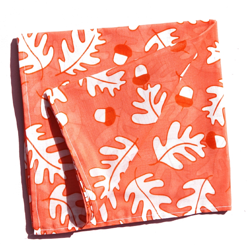 Summer scarf square coral pink, 90 x 90 cm illustration geisha pattern, gift for women image 3