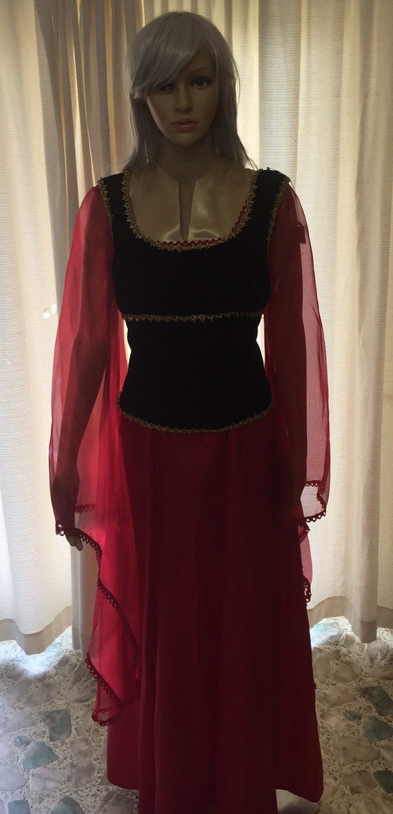 black red and gold dress
