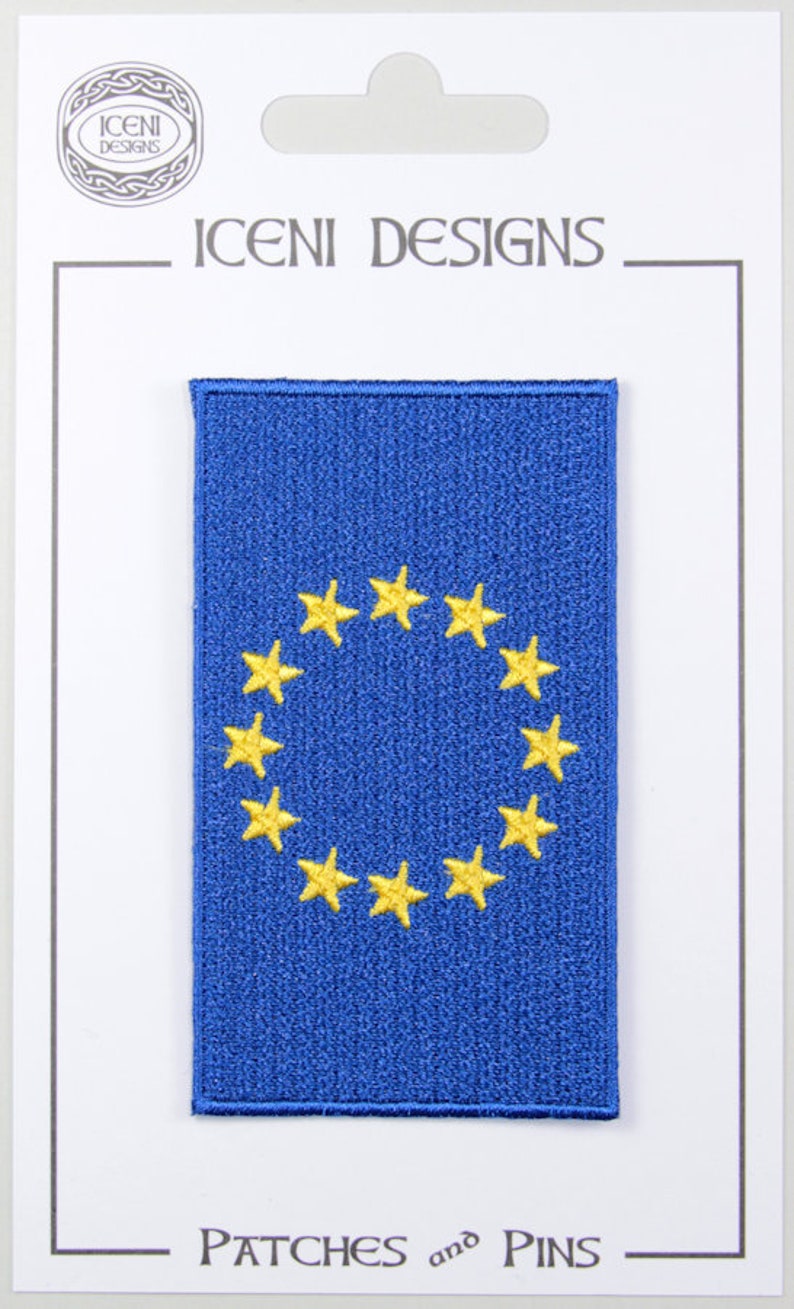 European Euro National Flag Embroidered Iron On Patch