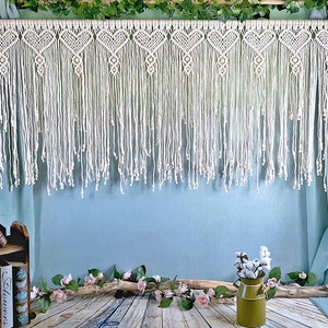 Macrame Wall Hanging or Curtain Panel 52x 47