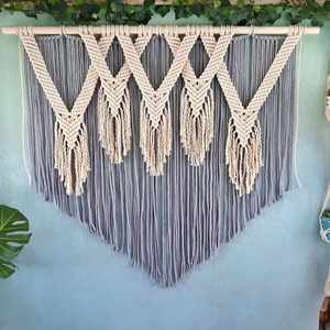 Macrame Wall Hanging for Your Home Decor, Large Fiber Art Knotted Tapestry, Beautiful Bedroom Art, Rustic Farmhouse Decoration, Valance