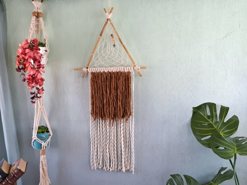 Triangle Macrame Dreamcatcher Macrame Dream Catcher Macrame | Etsy