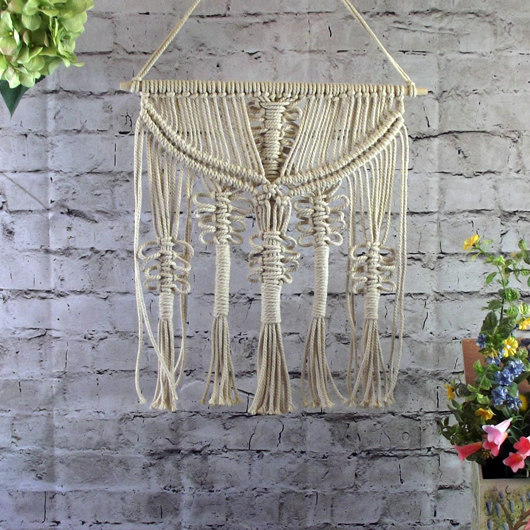 Macrame Wall Hanging Small Macrame Dragonfly Wall Decor | Etsy