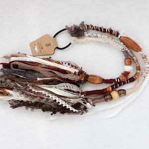 Brown Hippie Dreadlock Pony Tail Extension: Festival Hair Wrap Jewelry