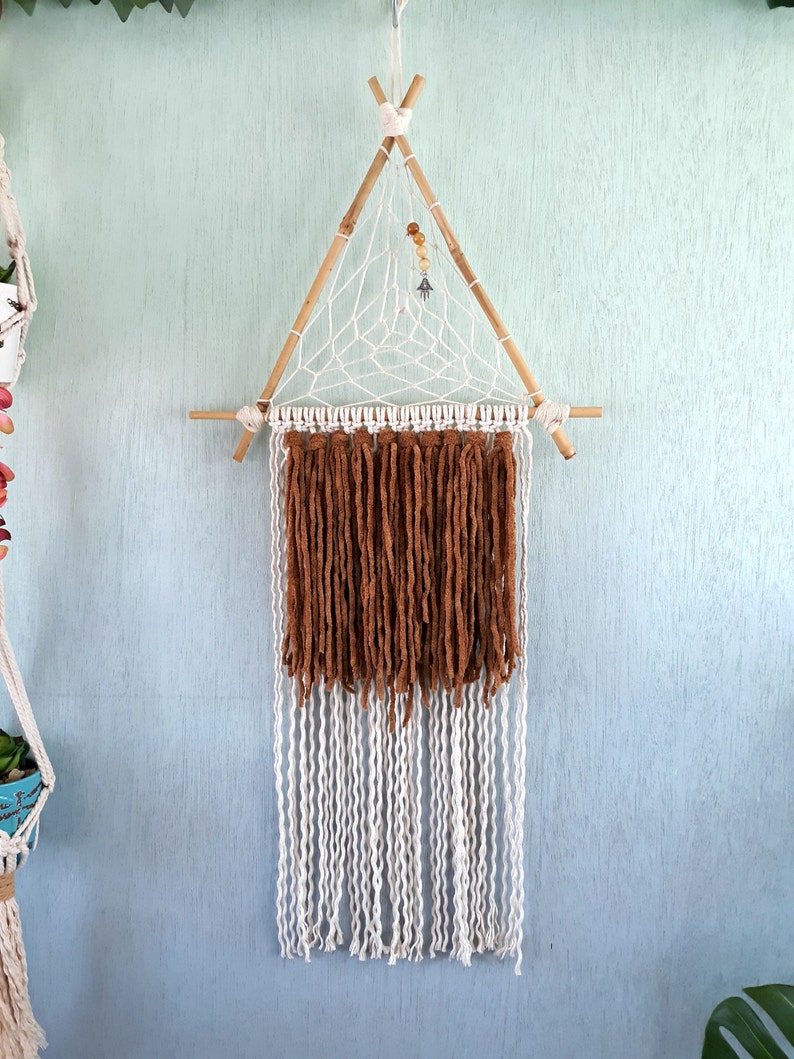 Triangle Macrame Dreamcatcher Macrame Dream Catcher Macrame | Etsy