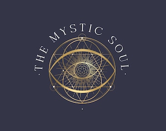 Unique Sacred Geometry Vesica Piscis Eye Logo Design for Spiritual Brands