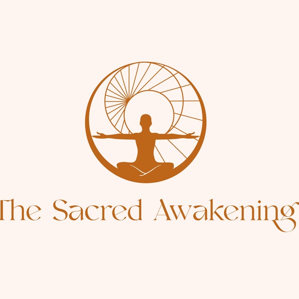 Meditation Wellness Spiritual Logo Design, Sacred Geometry Golden Ratio logo, Yoga logo