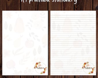 Briefpapierset herfst | Afdrukbaar herfstbriefpapier (pdf en jpeg)