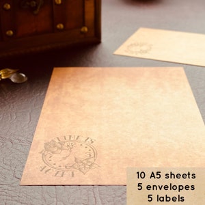 El tiempo es un reloj de regalo, juego de escritura de cartas vintage, regalo perfecto, papel A5, sobres a juego, etiquetas, juego de papelería de papel para escribir cartas