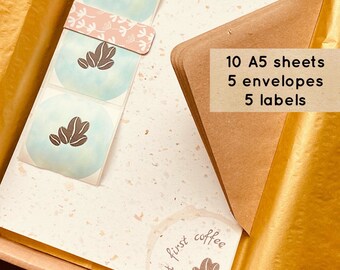 Juego de cartas para amantes del café: papel reciclado con extracto de café