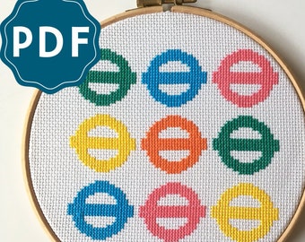 CROSS STITCH PDF | Bright Roundels Downloadable Pattern and Instructions