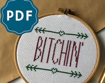 CROSS STITCH PDF | Bitchin' Cross Stitch Downloadable Pattern and Instructions