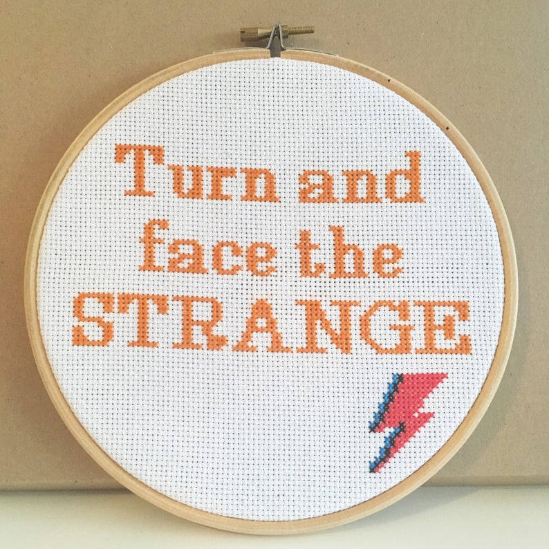 CROSS STITCH PDF David Bowie 'Turn and Face the Strange' Downloadable Pattern and Instructions image 2