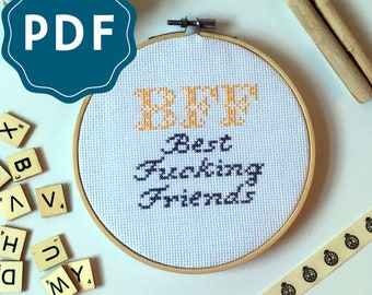 CROSS STITCH PDF | Best Friends Downloadable Pattern and Instructions