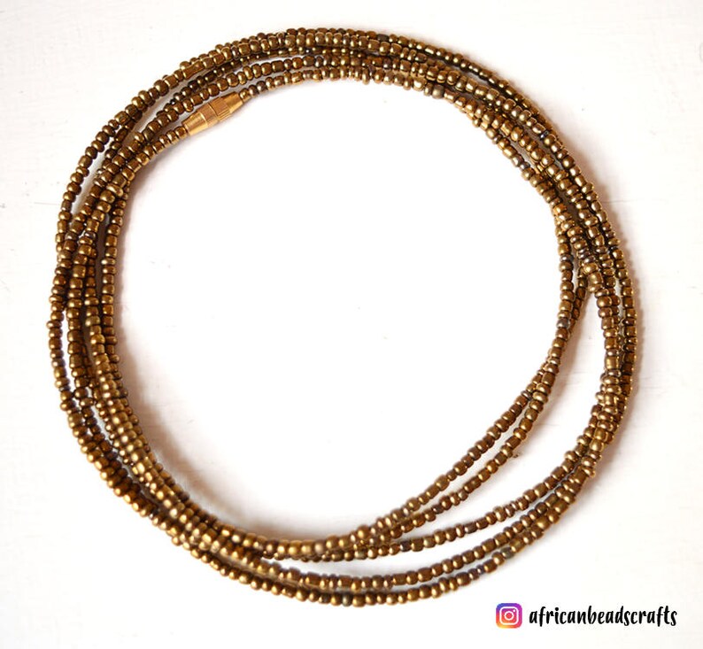 Brass Waist Beads Belly Chain Belly Beads African Waist Beads African jewelry image 1