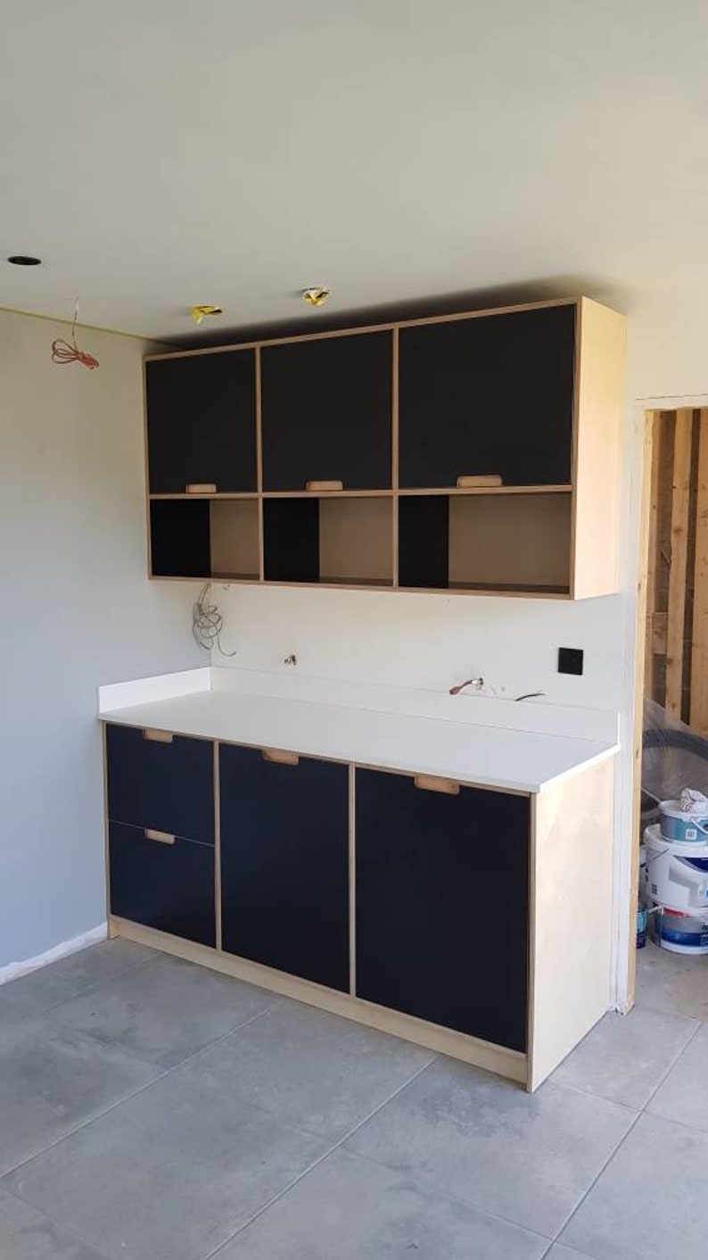 Birch Plywood Kitchens Base and Wall Units 300 Pound per Foot. Tall