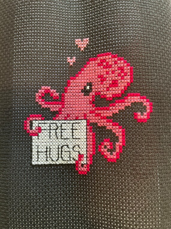Free Hugs Octopus Cross Stitch Sea Life Cross Stitch Etsy