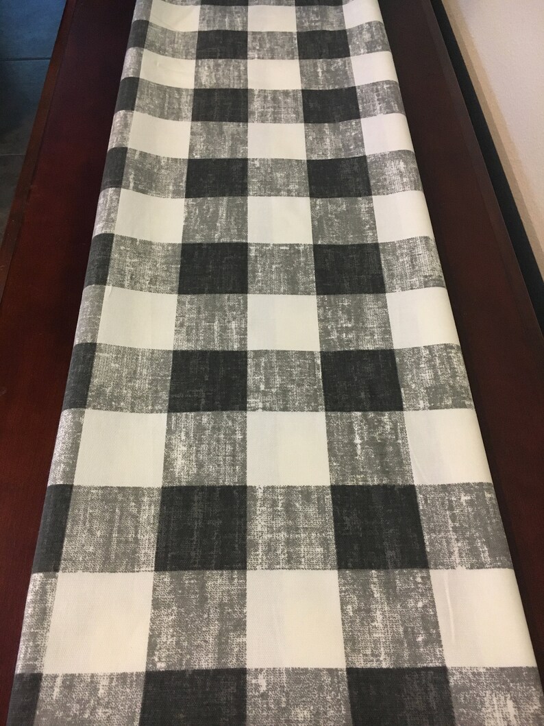 Gray & white Table runner Buffalo check table runner Plaid Etsy
