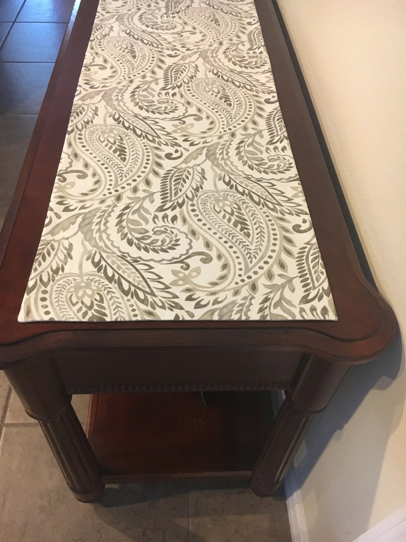 Beige Table Runner. Floral ivory gold table linen. Spring Etsy