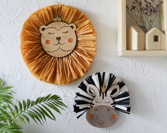 Unique Door Basket Nursery Decor And Raffia Mirror By Julikasdecor