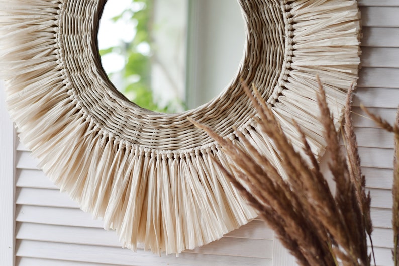 Wicker Ivory Lion Face Mirror Nursery Animal Wall Hanging Etsy