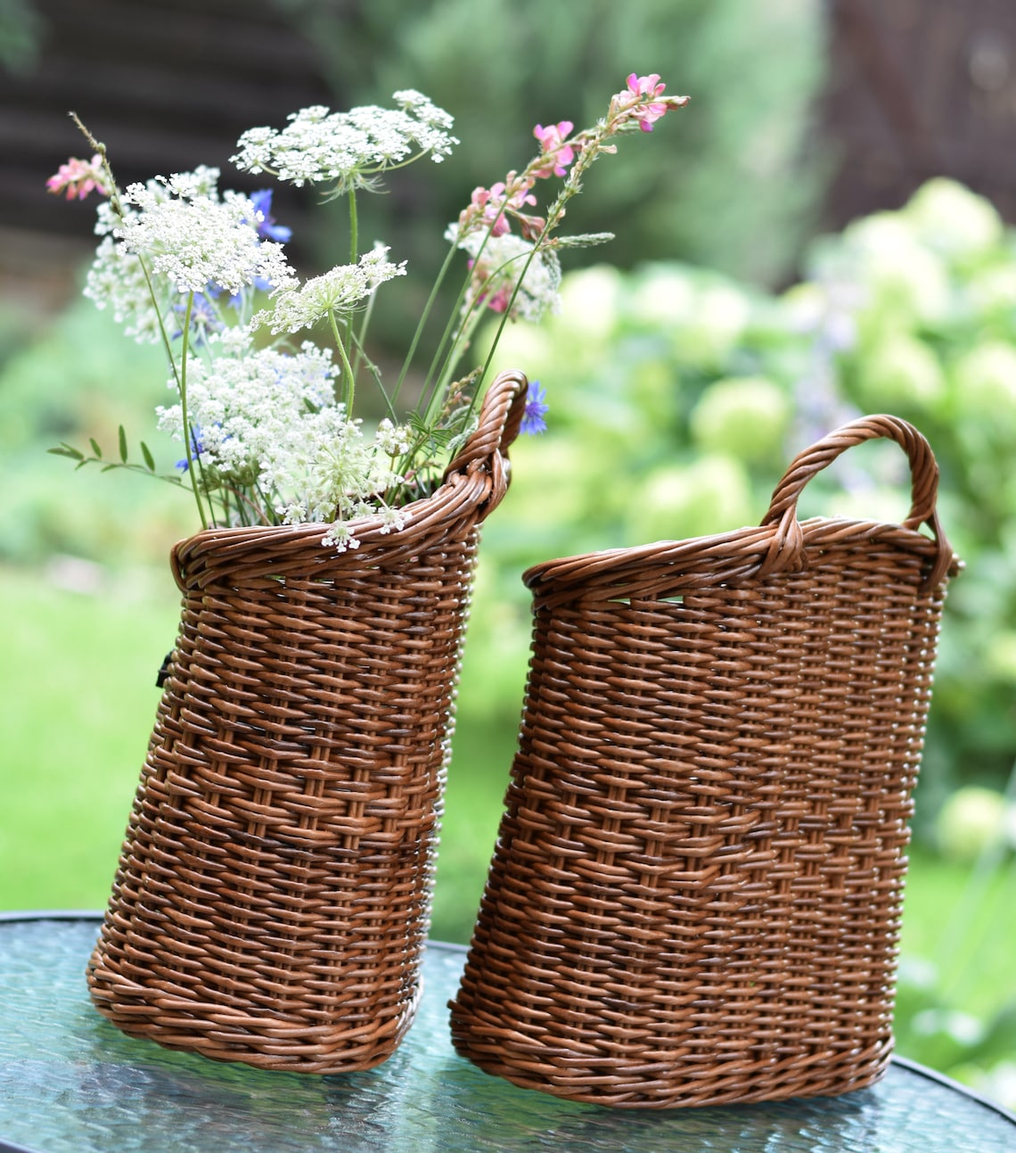 Rustic Door basket Wicker hanging wall basket Interior coffee Etsy