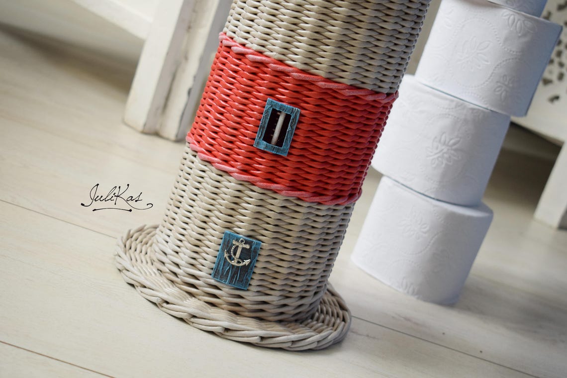 Lighthouse décor Storage Toilet paper Lighthouse figurines Etsy