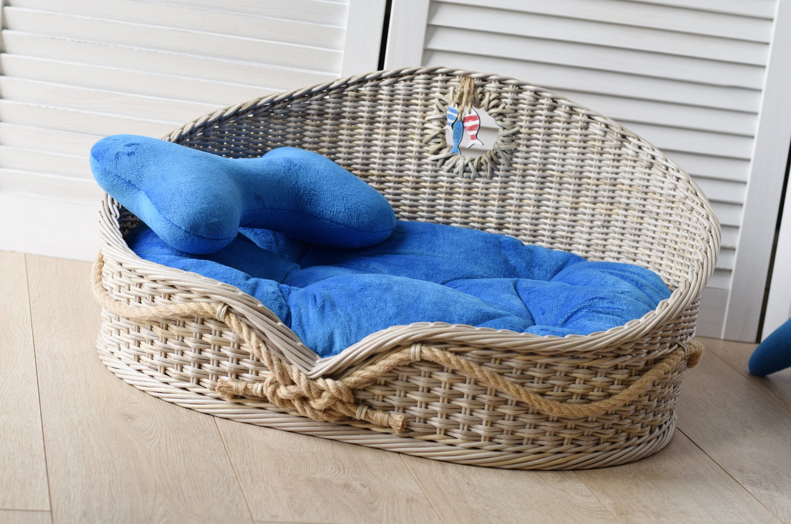 Unique Pet bed custom gift Wicker dog bed Pet house Etsy
