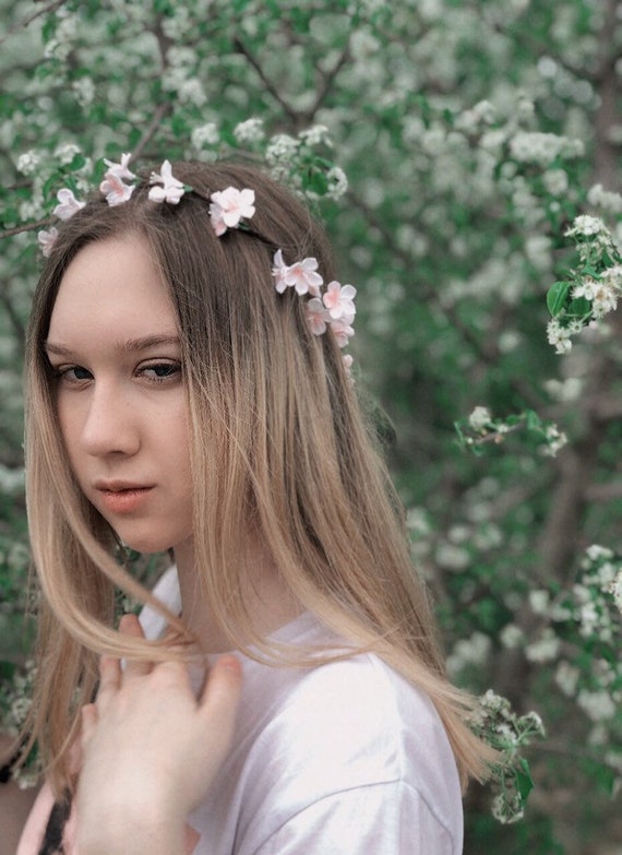 Bridal Hair Vine Extra Long Flower Hair Vine Cherry Blossom Etsy