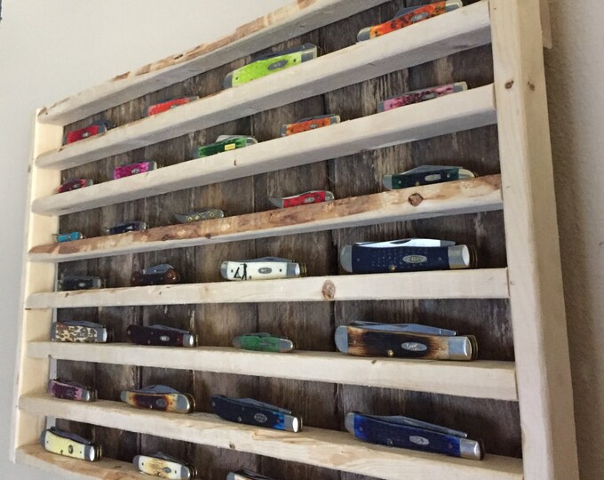 Custom Rustic Pocket Knife Display Rack Etsy