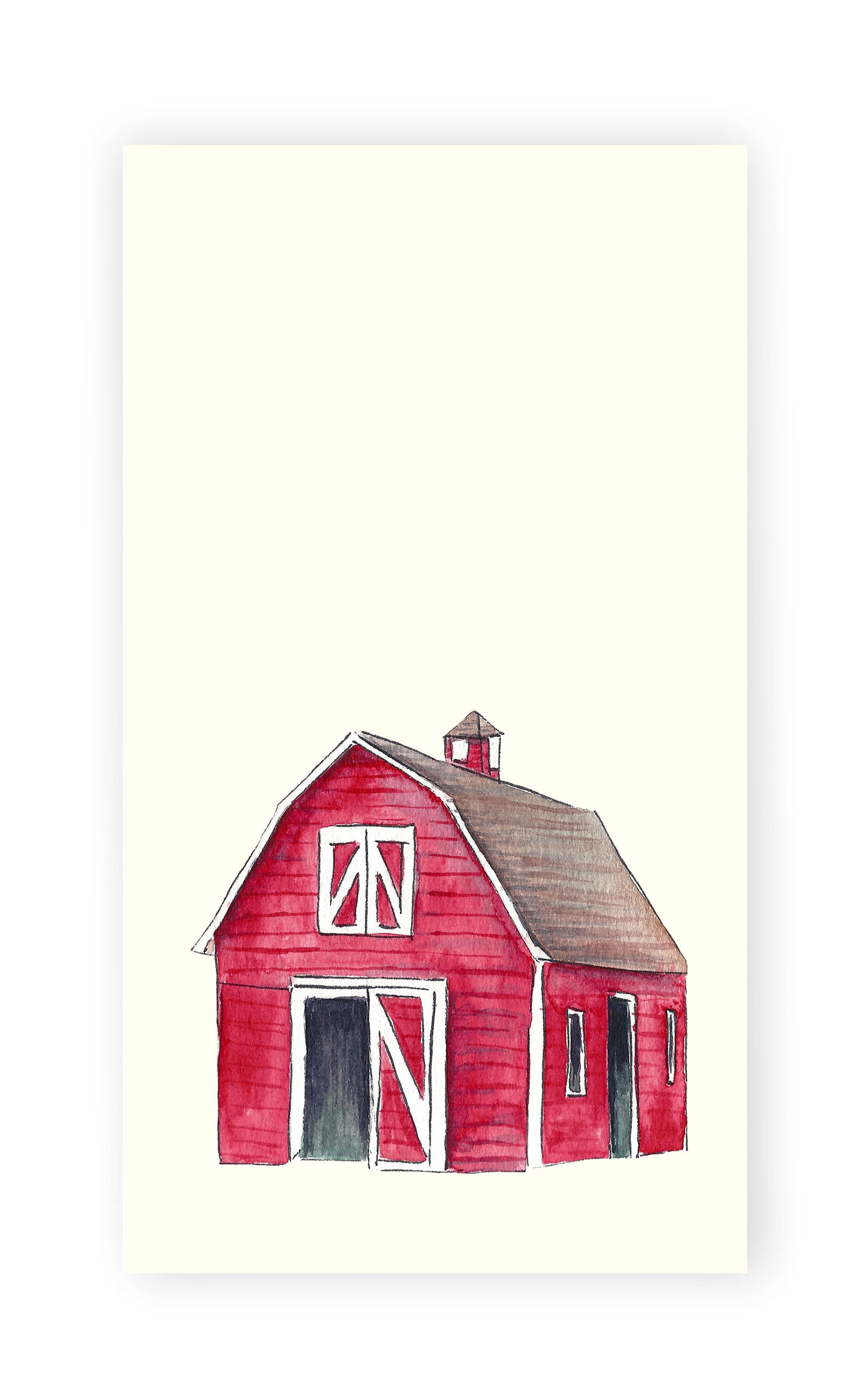 Toalla de cocina del granero rojo toalla de la mano colgante | Etsy