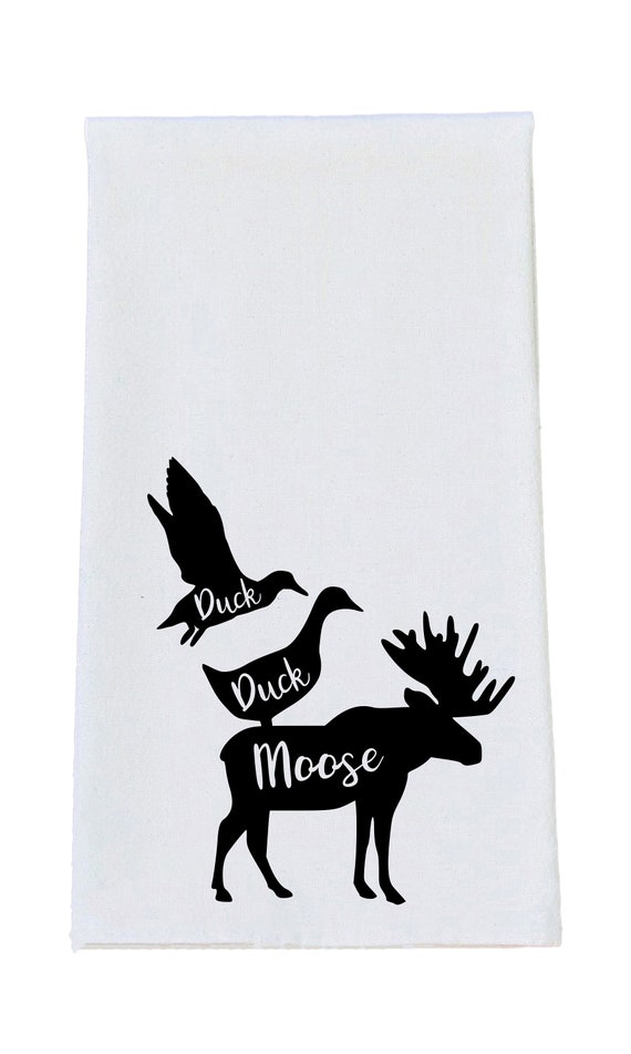 Moose Print Kitchen Dish Towel Bath Hand Towel Cabin Decor Etsy