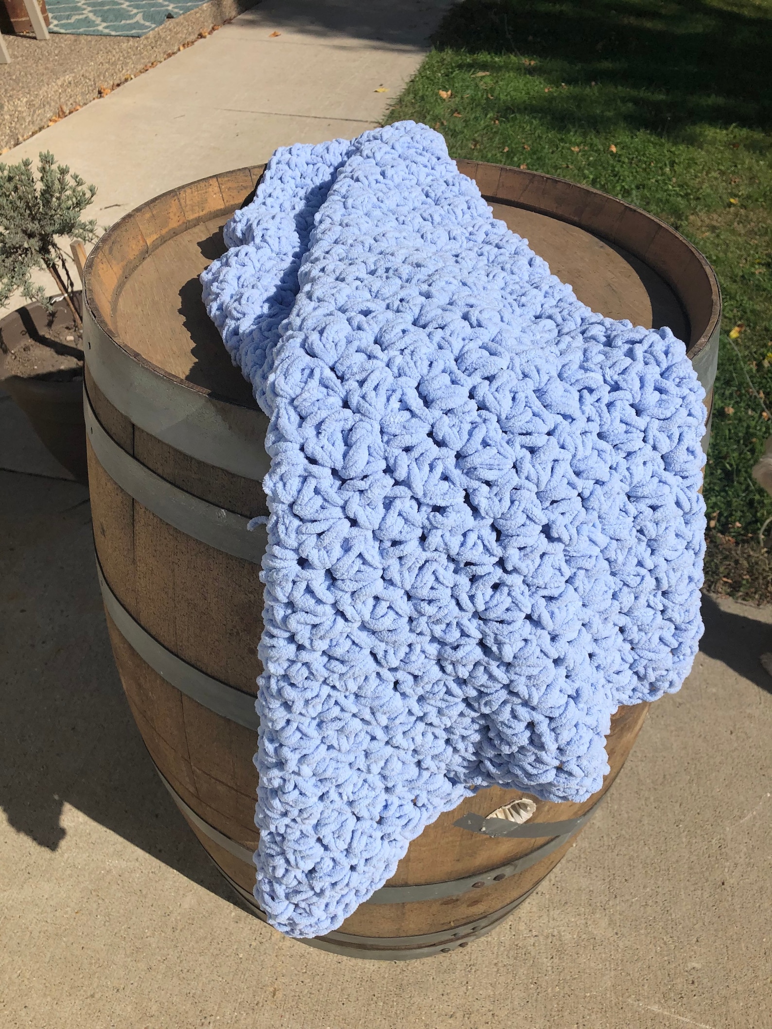 Baby blue baby blanket Etsy