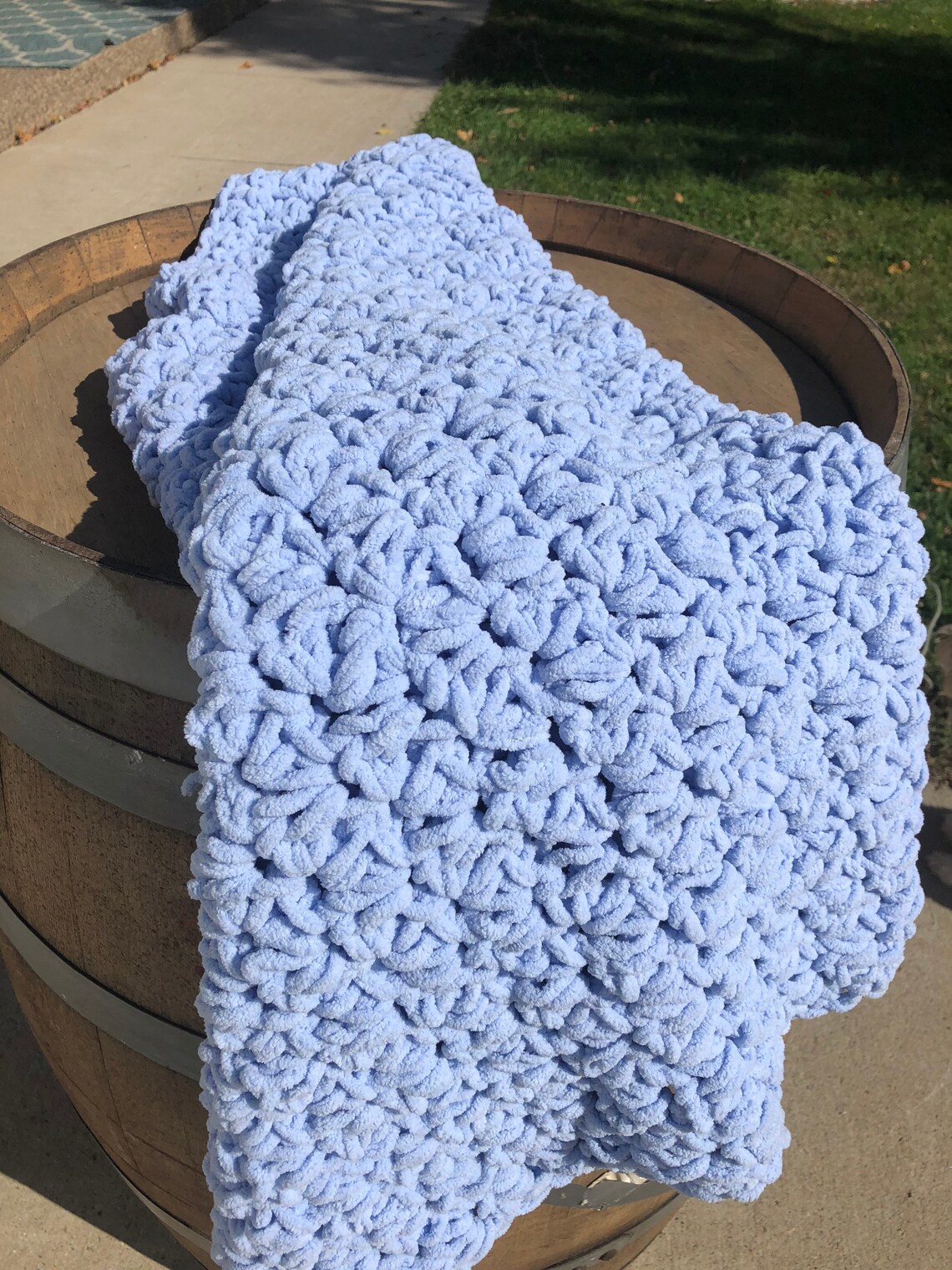 Baby blue baby blanket Etsy