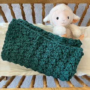 Green baby blanket, Irish baby blanket, crocheted baby blanket, baby boy blanket,