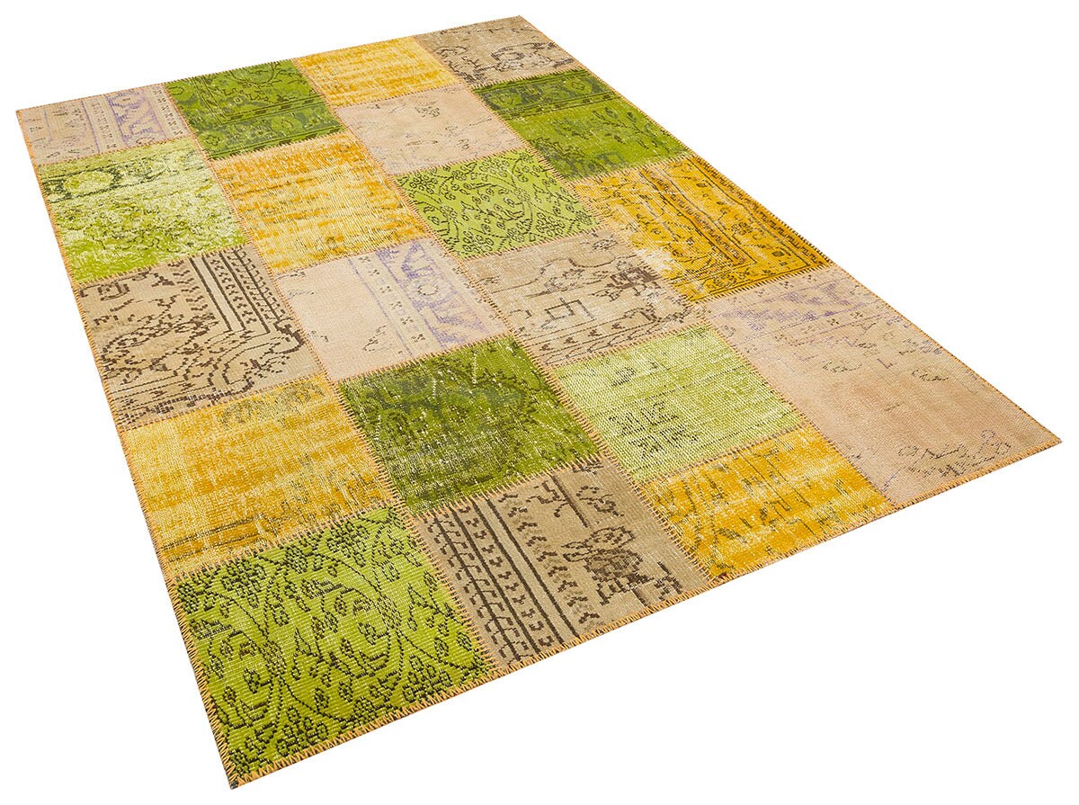 Turkish Rug 5.6x7.9 Ft Patchwork Rug Anatolian Rug Modern Etsy UK